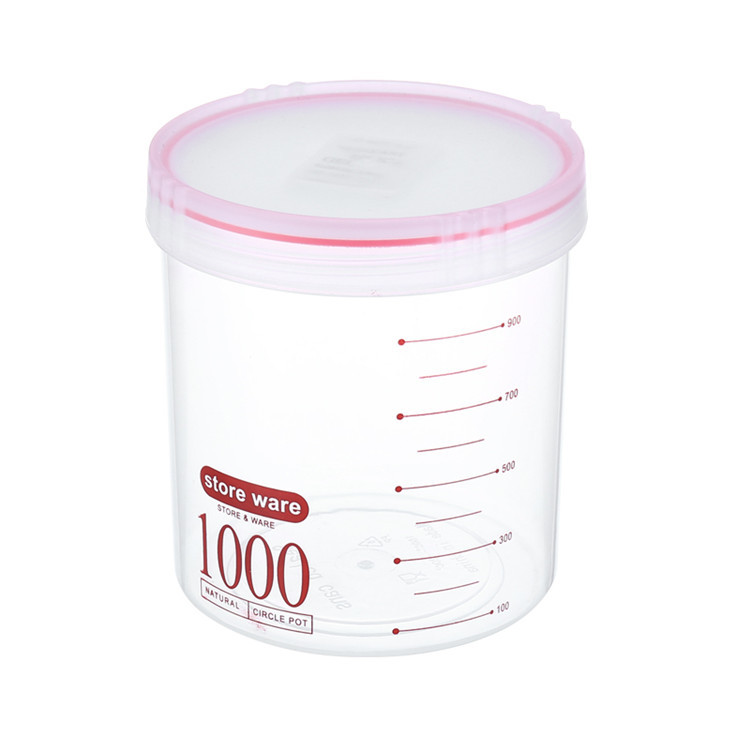 Plastic transparent sealed jar nut pudding pastry storage jar multi-capacity pet food packaging jar