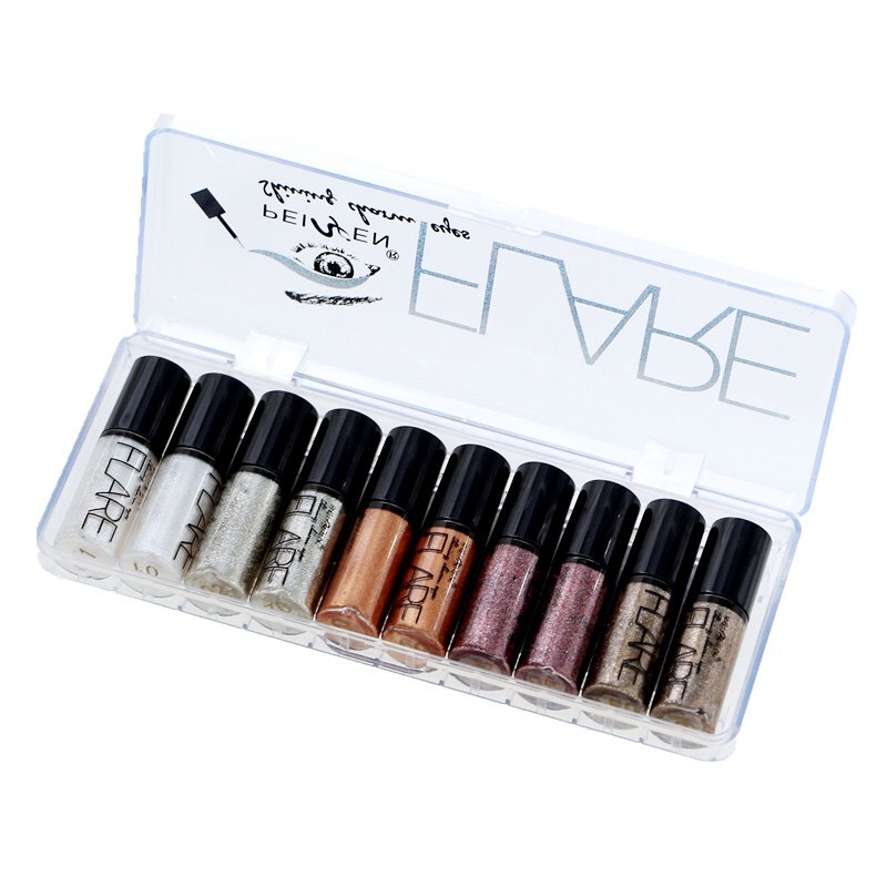 Diamond Sparkling Eyeliner Sequin Liquid Eyeshadow Powder Highlight Sparkling Silkworm Liquid Teardrop Eye Makeup Performance Stage Makeup