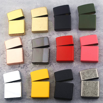 Factory direct kerosene lighter shell pure copper blank bag wood shell high-grade movement lighter accessories