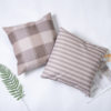 Striped Plaid DIY Plain Home Decor Pillow Sofa Headboard Car Cushion Cover Cotton Linen Material Texture Removable and Washable