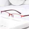 Ultra-light Myopia Glasses Women's Half-frame Business Glasses Frame High-definition Anti-blue Light Eye Protection Flat Glasses