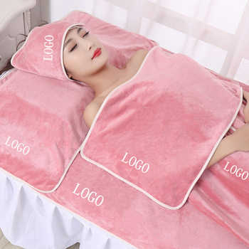 Beauty salon towel three-piece suit microfiber plus logo youth pie bed towel bath skirt towel turban