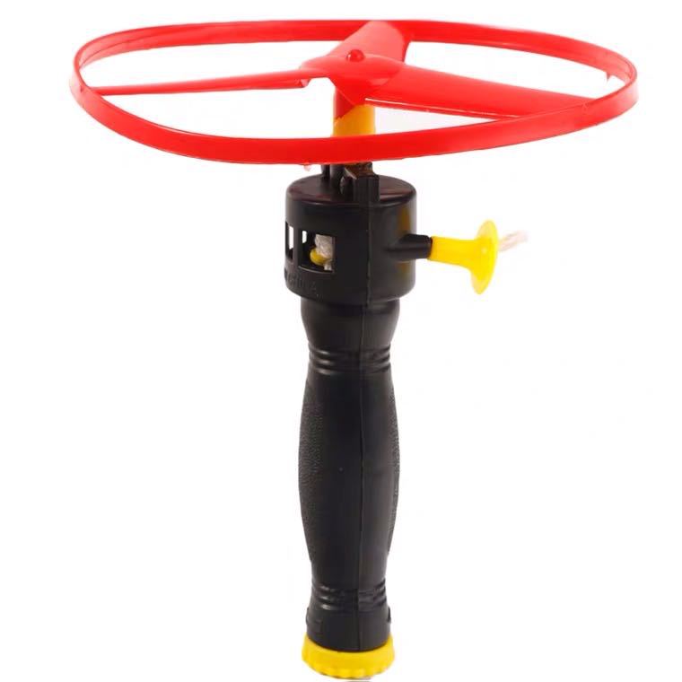 Cross-border dedicated to pull-wire flying saucer aircraft gyro nostalgic outdoor frisbee bamboo dragonfly hand push flying fairy