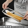 Disinfection cabinet chopsticks basket 304 stainless steel chopsticks spoon storage box draining basket rectangular storage rack chopsticks basket
