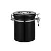 304 Stainless Steel Coffee Bean Preservation Jar Coffee Powder Sealed Jar Tea Milk Powder Storage Jar 1L-3L Large Capacity