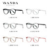 Cross-border anti-blue light glasses TR90 round frame retro flat lens 2301 unisex optical myopia lens frame