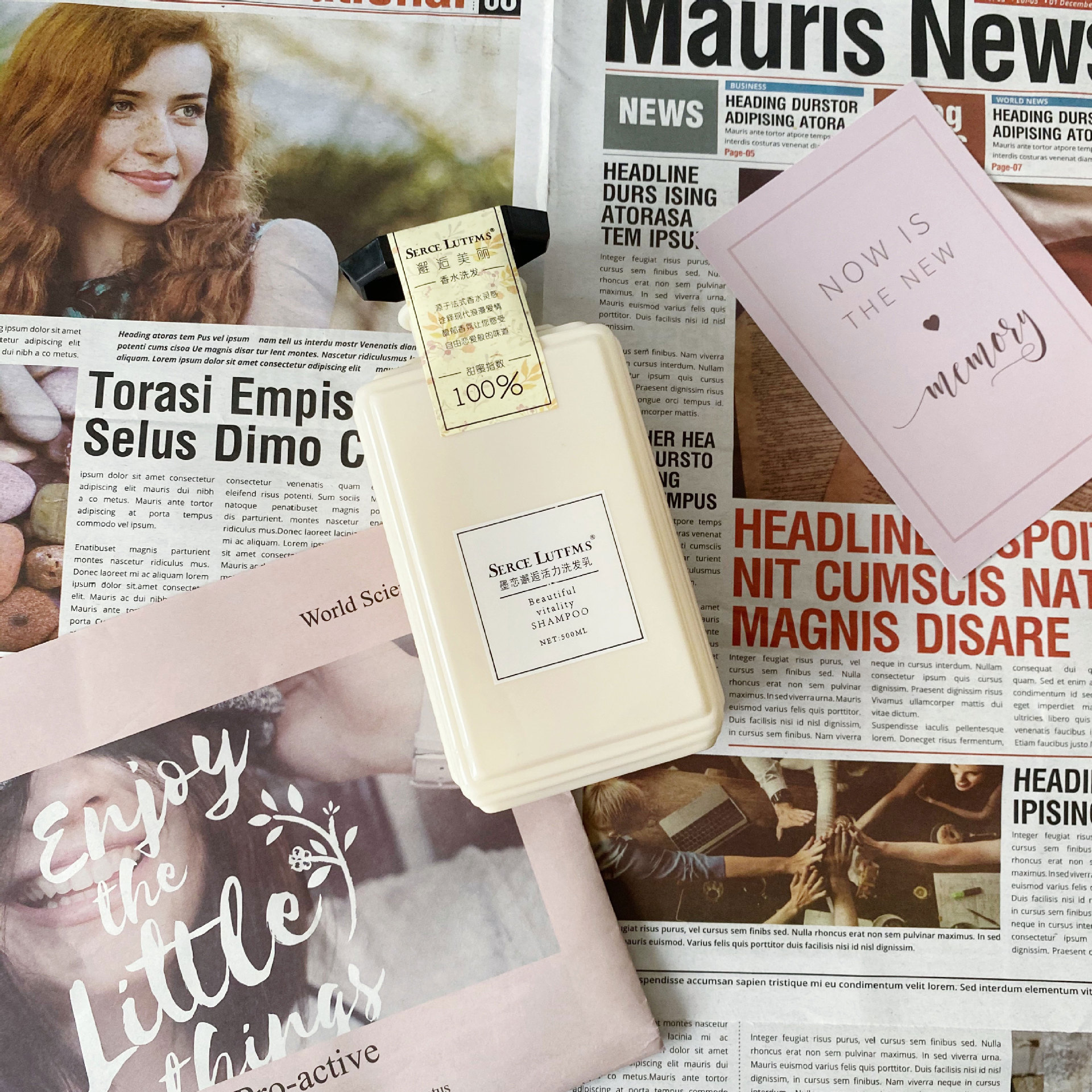 Tiktok same perfume shampoo hair care shampoo suit Internet celebrity shower gel lasting fragrance three-piece set