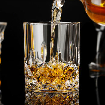 Wine Glass Whiskey Household European Style Glass Wine Glass KTV Beer Cup Tea Cup suit Thickened Glass Water Cup