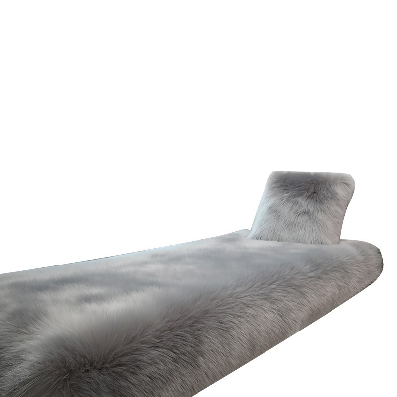 Plush Bay Window Mat Balcony Cushion Thickened Non-Slip Windowsill Mat Faux Wool Bedroom Bedside Rug Nordic Carpet