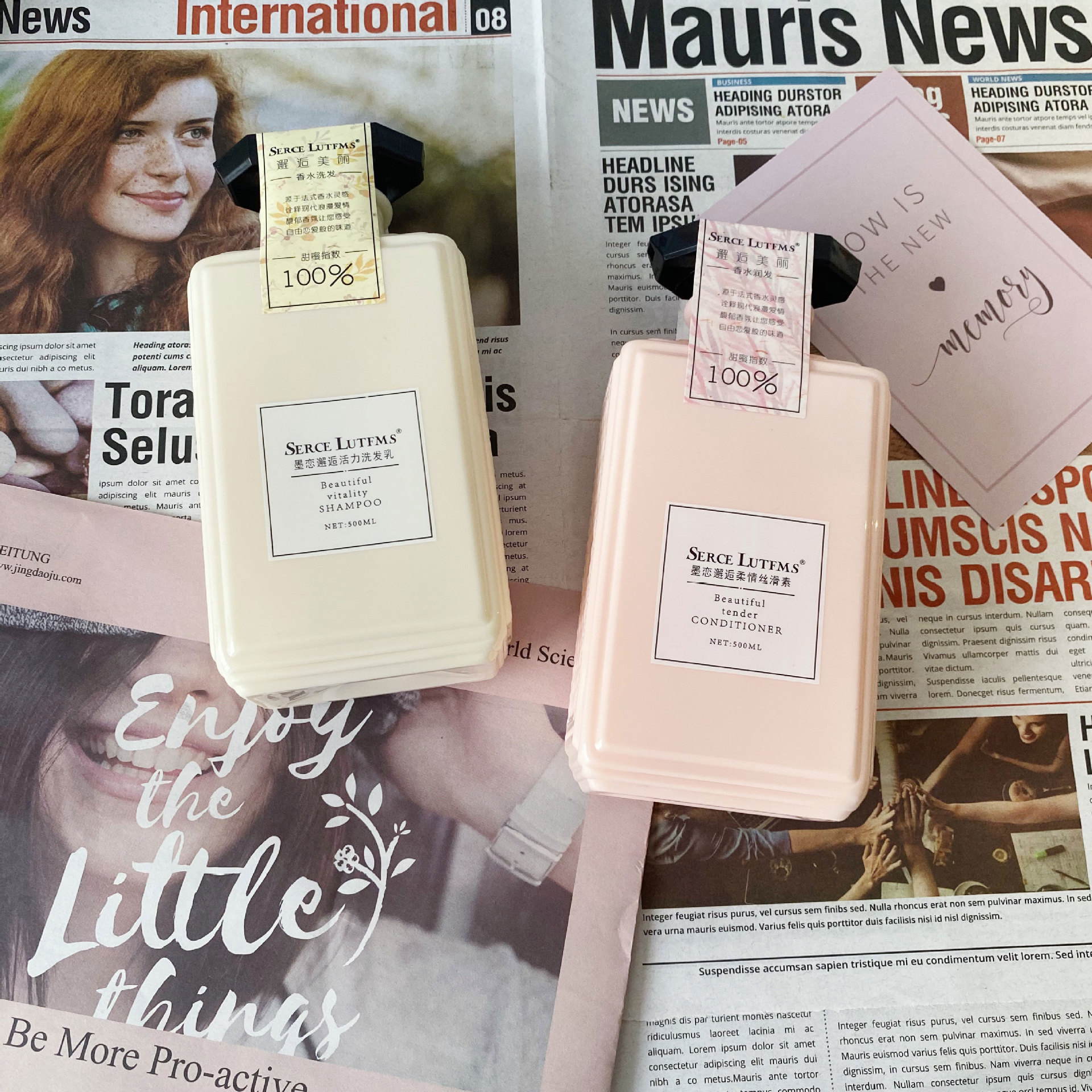 Tiktok same perfume shampoo hair care shampoo suit Internet celebrity shower gel lasting fragrance three-piece set