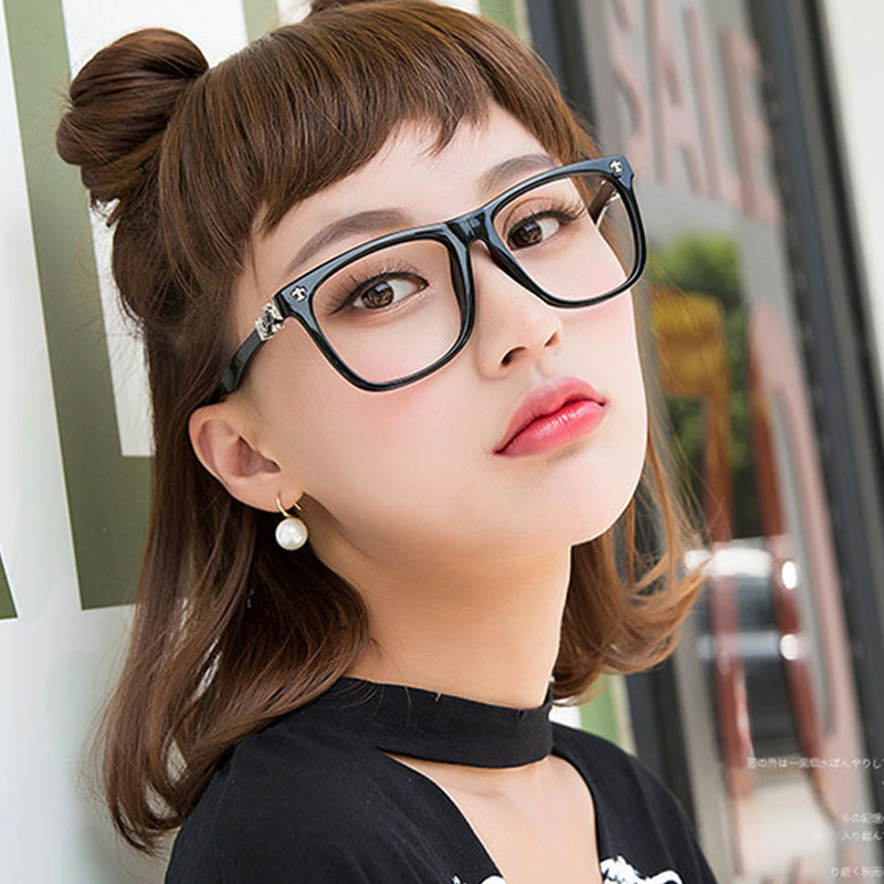 Xue Zhiqian same glasses frame men's Korean-style fashionable retro artistic glasses Internet celebrity square large frame slimming glasses women
