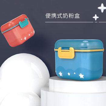 Creative baby milk powder box portable out sub-pack with fork spoon baby snack box food storage tank wholesale