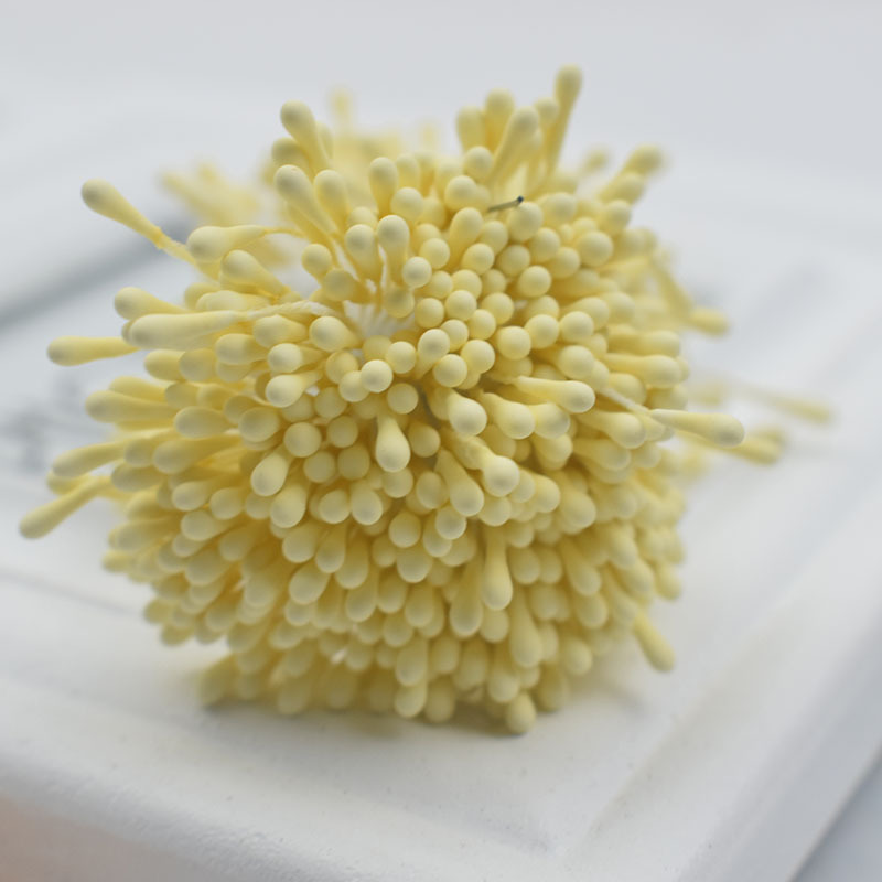 韩版手工2mm哑光圆火柴头花心花蕊DIY头饰发饰高仿真花蕊材料批发