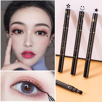 Cross-Border Beauty Double-Ended Long-Lasting Seal Eyeliner Non-Smudge Embellishment Love Black Eyeliner Makeup Brand Wholesale
