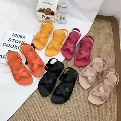 Summer Fruit Sandals Women's Casual Roman Beach Slippers with Strap, Viral Magic Slide Shoes for TikTok