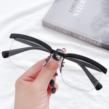 Tom ha TION same glasses anti-radiation anti-blue light half frame big face with black road legend glasses frame myopia glasses