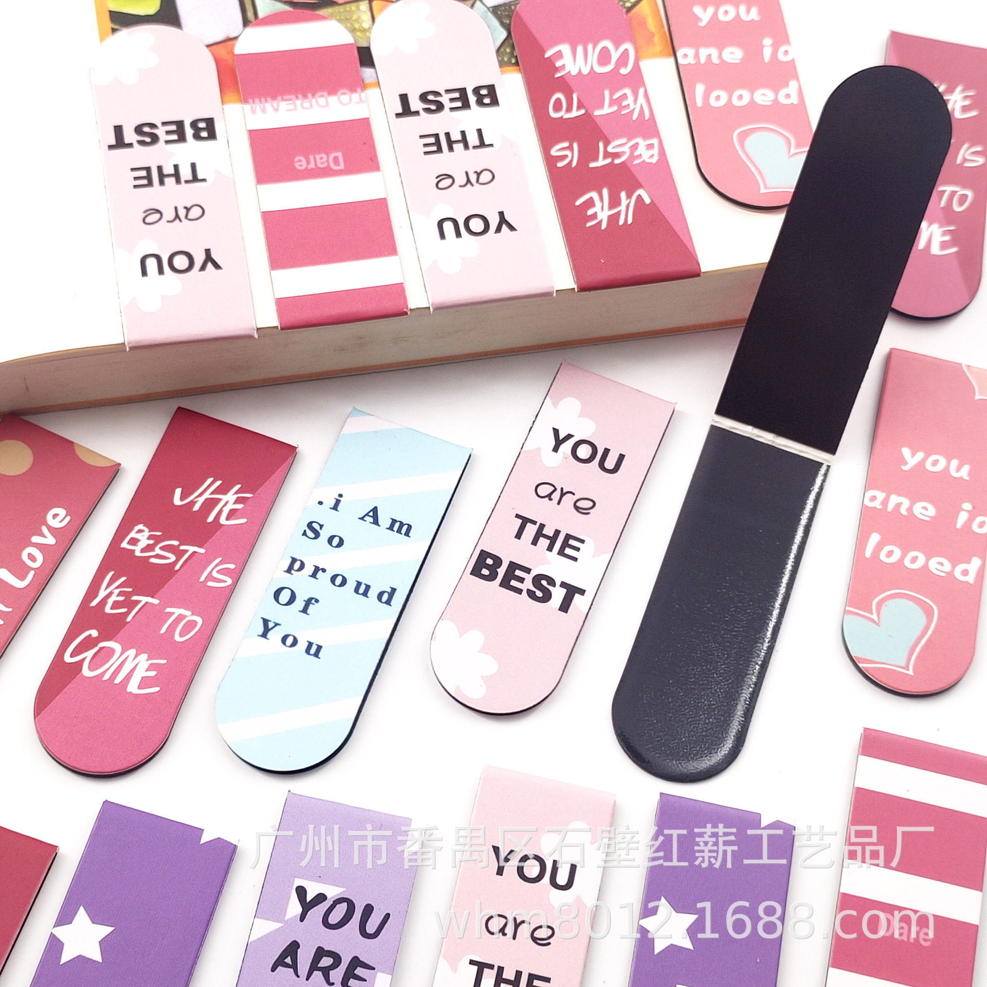 Подвесная карточная магнитная закладка точечная магнитная закладка Amazon hot sale bookmark бумажная магнитная закладка мягкая магнитная закладка Изображение 1