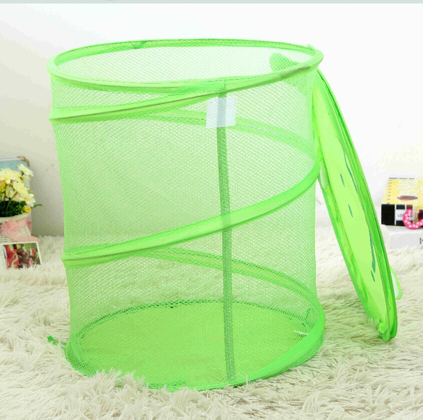 Nu Skin Factory Outlet Medium Mesh Barrel New Creative Home Mesh Folding Clothes Storage Basket