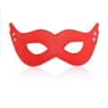 Leather eye mask Red