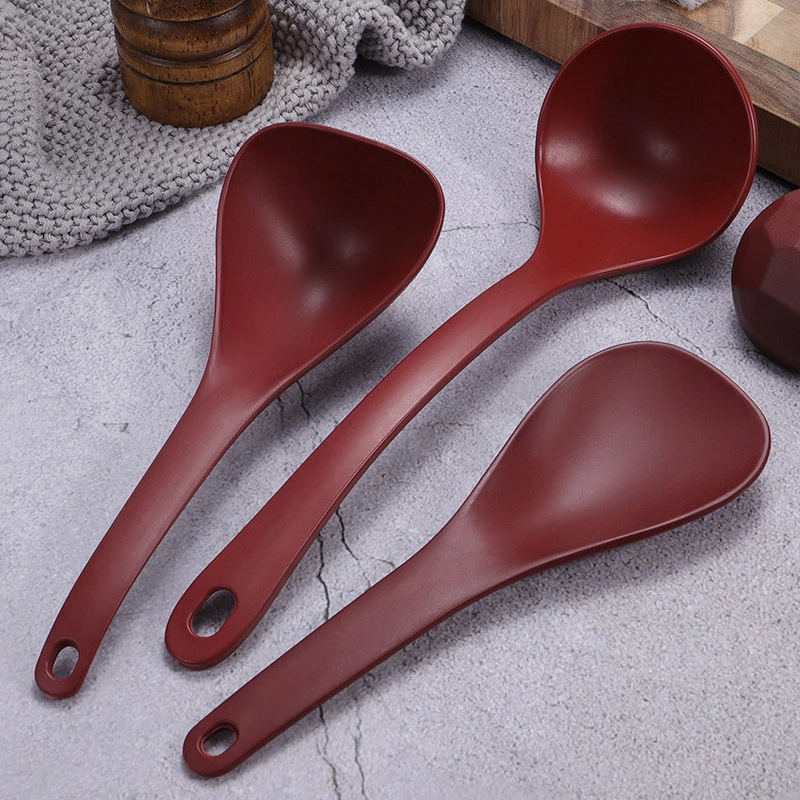 Source Factory Supply Plastic Spoon Household Non-Stick Pot Alloy Rice Shovel Soup Spoon Can Be Printed with Logo Soup Bowl