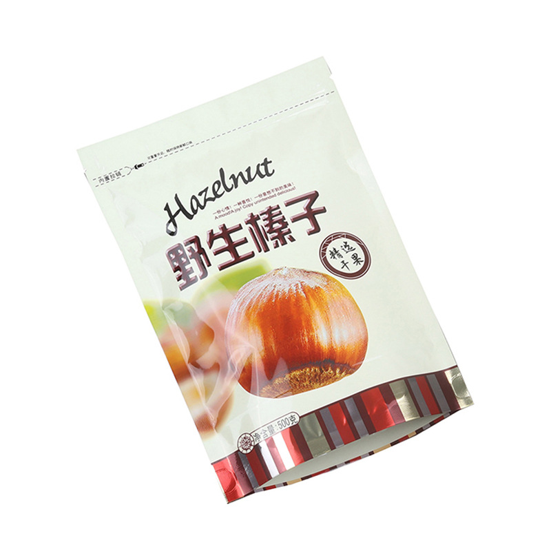 Wild Hazelnut Packaging Bag Self-standing Zipper Self-sealing Nut Plastic Bag 500g 0.5kg Thickeneded Gift Bag
