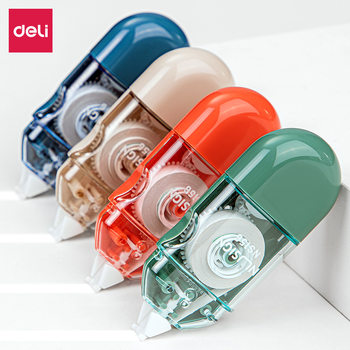 Deli NS156 correction tape student small portable mini transparent film tape 6m correction tape correction tape small fresh