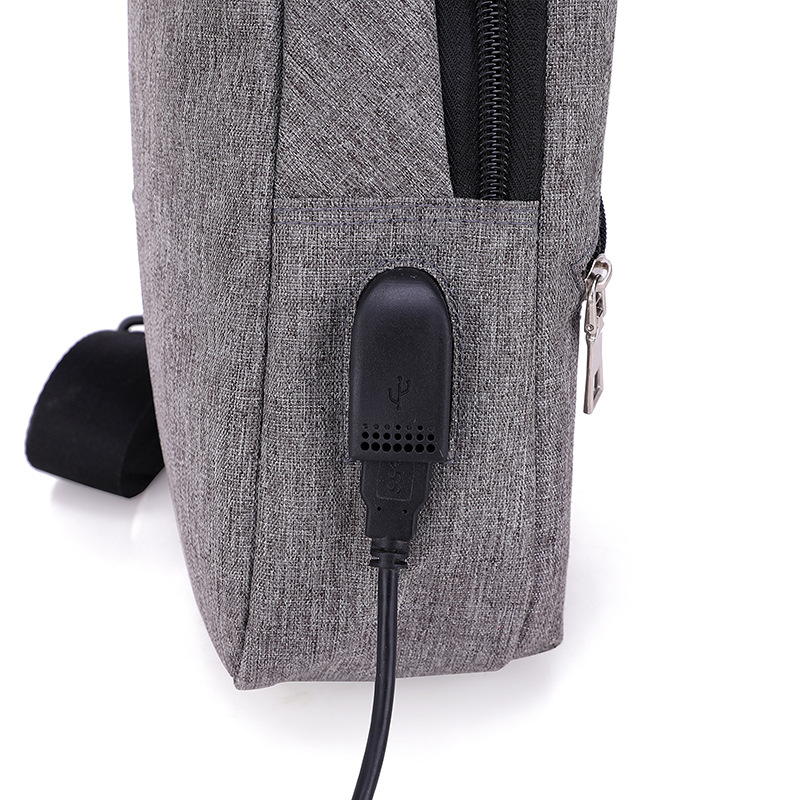 Feisha Chest Bag Men's Korean Style Trendy Canvas Outdoor Small Backpack Chest Fashion Bag Shoulder Bag Crossbody Bag Waist Bag