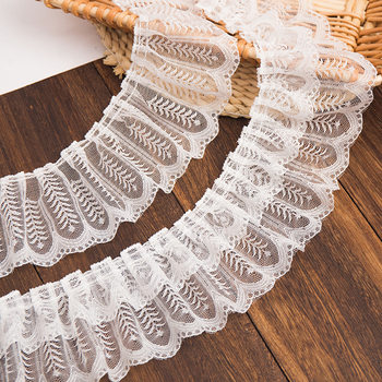 9CM wide black and white wrinkled organ lace mesh lace garment accessories embroidery diy neckline sleeve