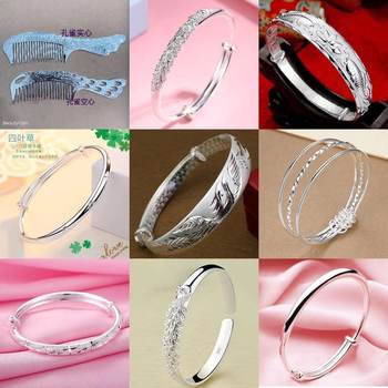 TikTok Valentine's Day Silver-plated Bracelet Female Three-generation Three-generation Young Baby's-Sky Star Bracelet Internet Celebrity for Girlfriends