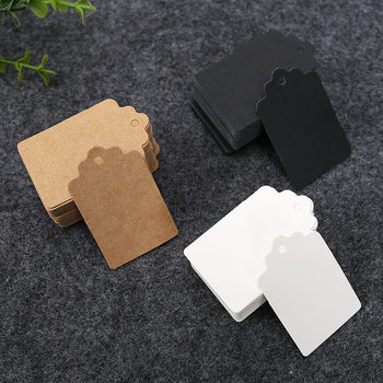 3*5cm Flower Head Kraft Paper Blank Small Tag DIY Elevator Product Label Hand-Painted Business Card Baking Packaging Tag