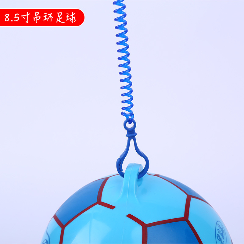 Inflatable Toy Ball with Spring Rope Chain, 8.5inch Hanging Rings, Soccer Ball for Kids, Baby Soccer Ball, Wholesale, Eco-Friendly