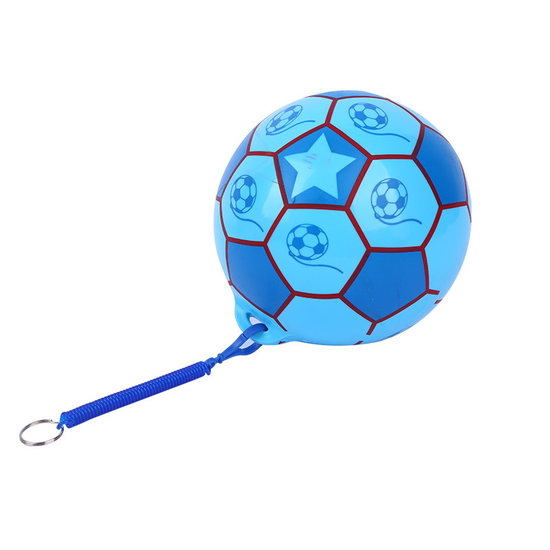 Inflatable Toy Ball with Spring Rope Chain, 8.5inch Hanging Rings, Soccer Ball for Kids, Baby Soccer Ball, Wholesale, Eco-Friendly