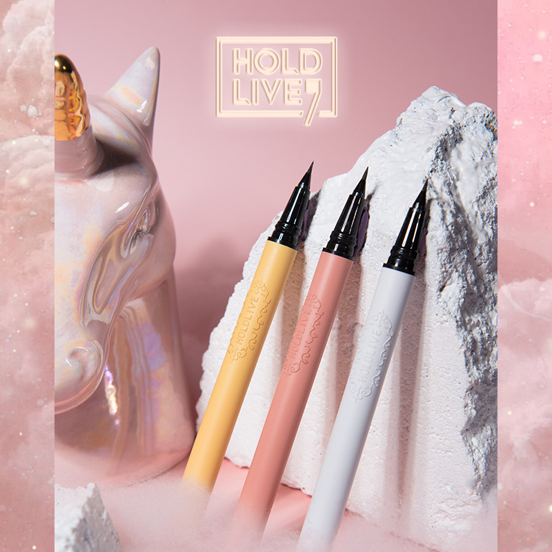 HOLD LIVE Slim Eyeliner Waterproof Quick-drying Easy-to-Sizzle Student Female Eyeliner Pen Unicorn