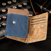 Denim Canvas Vintage Student Men's Wallet Short Three-fold Wallet Men's Change Card Bag Spot Wholesale