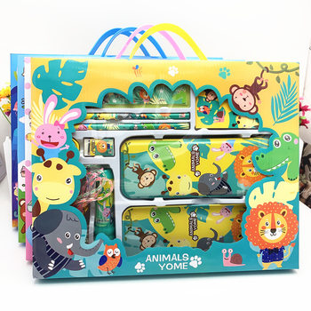 Cartoon Stationery Set Gift Box Children's School Supplies Prizes Children's Day Gifts Kindergarten Gifts Wholesale