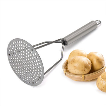 In stock kitchen tools kitchen tools household stainless steel potato press with handle potato paste stainless steel Masher