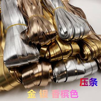 Spot pu jewelry accessories bar gold and silver champagne color artificial leather leather strip clothing accessories leather rope wire
