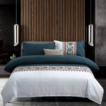 Cross-border AliExpress Amazon cross-border quilt cover Mediterranean simple four-piece set ethnic style factory wholesale
