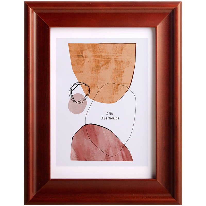 Solid wood table photo frame 6-inch 7 8 10 12-inch A4 B5 wall-mounted children's customized washable photo frame