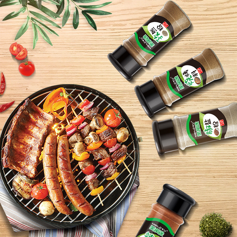 Seasoning pepper salt cumin powder chili powder barbecue sauce garlic spiced chives white sesame black pepper 9 bottles combination