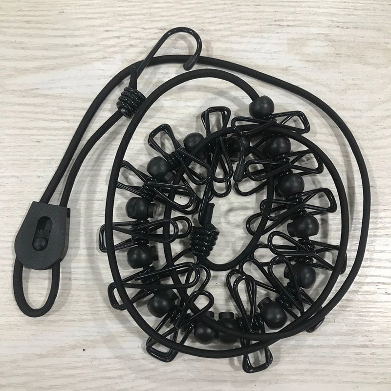 Creative portable outdoor clothesline/with 12 clothes clip beach windproof drying rack super long stretch drying line