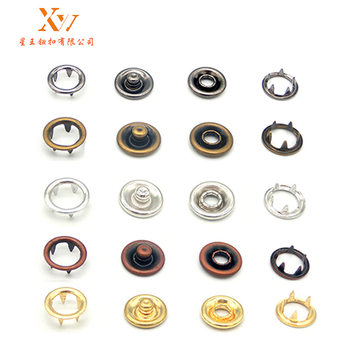 Factory straight hair five claw buckle copper hollow hidden buckle children button metal button