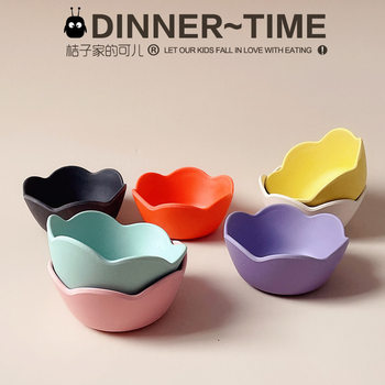 Bamboo Fiber Bowl Baby Food Bowl Seasoning Bowl Restaurant Kindergarten Infant Feeding Household Eco-Friendly Tableware Shatter-Resistant