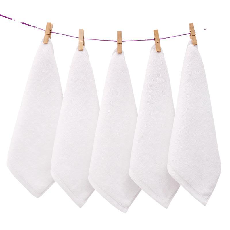 Wholesale 32-strand pure cotton 30 * 30cm hot compress face towel beauty salon Barber special hotel white square towel