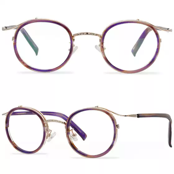 Hu Ge Tongyi Glasses Ultra-light Retro Republic of China Style Personalized Short-sighted Frame Small Round Hawksbill Men's Fashionable