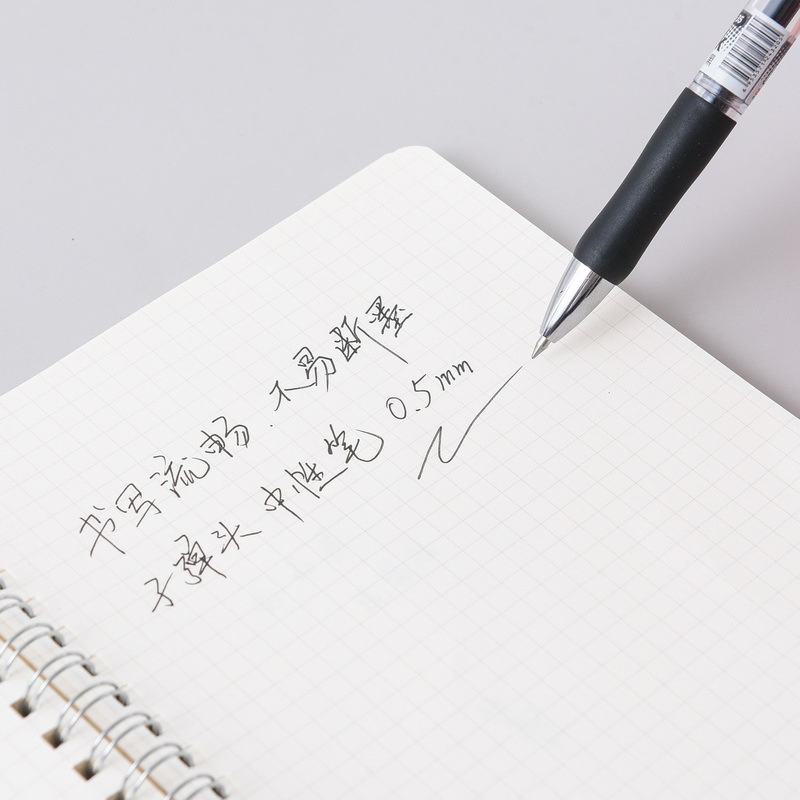 Zuixua Press Gel Pen Zx-35 Black 0.5mm Signature Pen Red Press