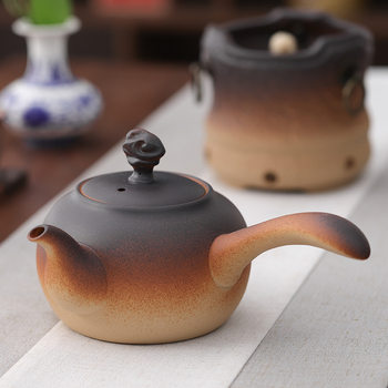 Japanese Retro Tea Pottery Pot Rock Mine Pottery Pot Electric Ceramic Stove Special Water Kettle Ceramic Tea Water Kettle Tea Boiler