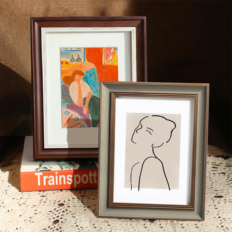 Photo Frame Table 8inch 7inch Creative American Old Picture Frame Kidsren's Table Photo Frame 6 Inches 10 Custom 4K8 Open