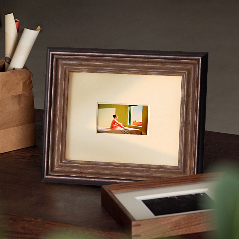 American small photo frame set table walnut color European picture frame 8 inch 6 inch 7 children like frame creative 10 inch B5A4