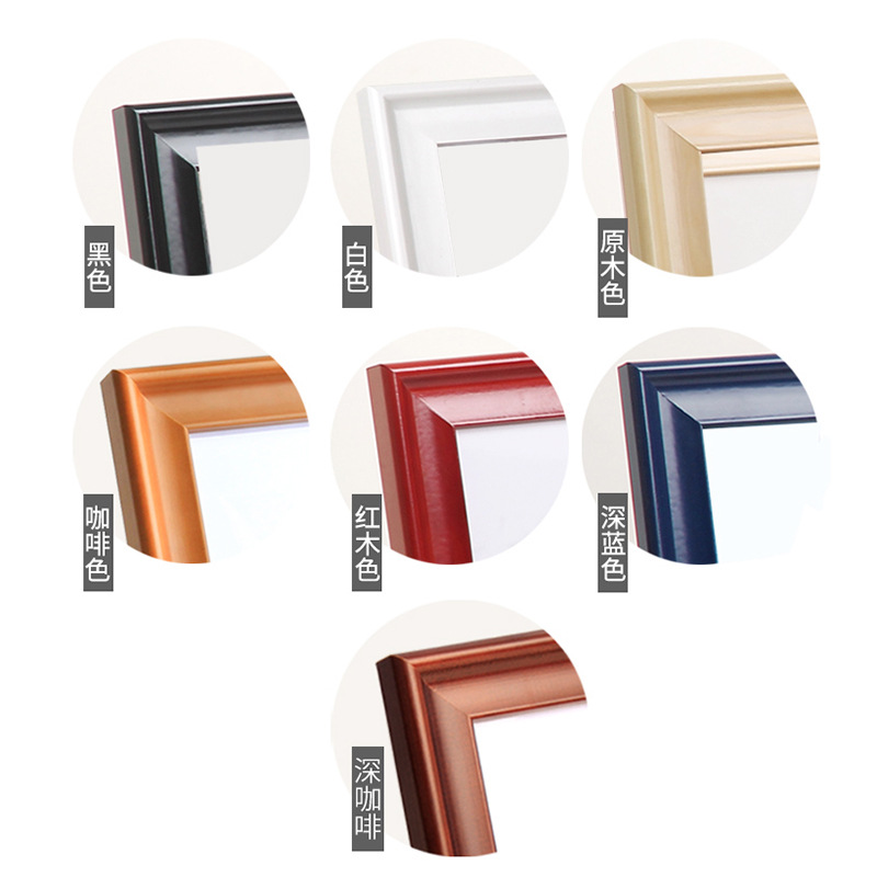 Solid wood table photo frame 6-inch 7 8 10 12-inch A4 B5 wall-mounted children's customized washable photo frame